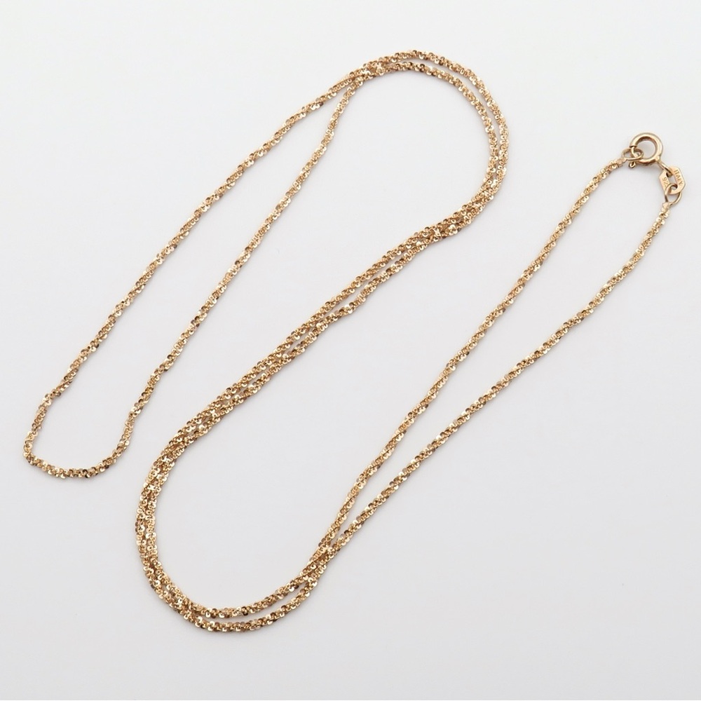 Sterling Silver 925 Rose Gold Plated Margarita Necklace Chain 24”